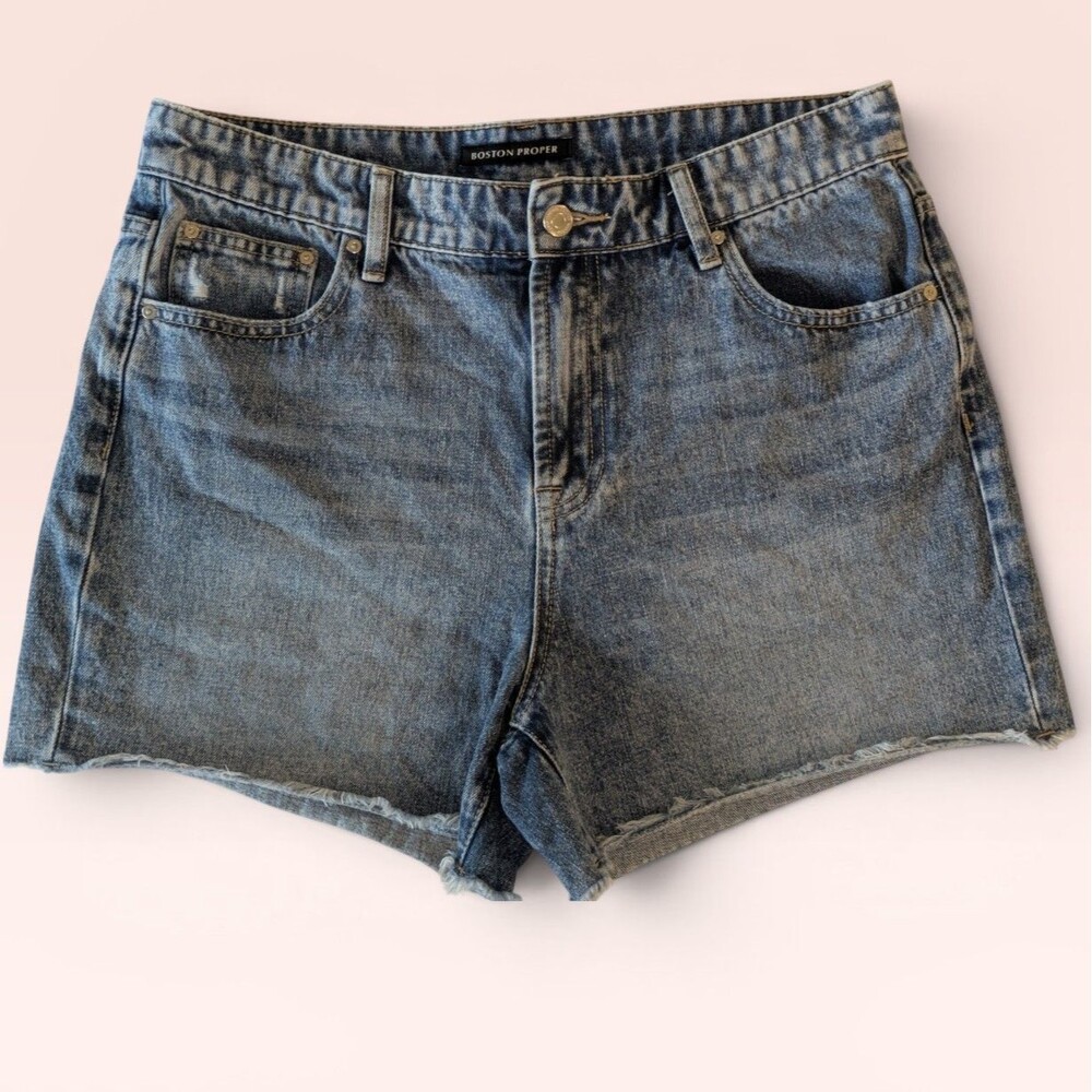 Boston Proper Jean Shorts Women's Size 10 Cutoff Style Denim